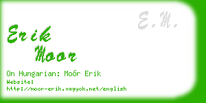 erik moor business card
